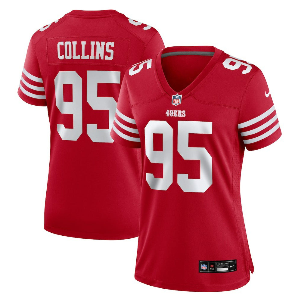 NFL Alfred Collins San Francisco 49ers Women's Team Game Jersey - Scarlet