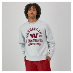 Washington Commanders Champion Reverse Weave Fleece Pullover Sweatshirt Heather Gray