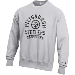 Pittsburgh Steelers Champion Reverse Weave Fleece Pullover Sweatshirt Heather Gray