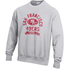 San Francisco 49ers Champion Reverse Weave Fleece Pullover Sweatshirt Heather Gray