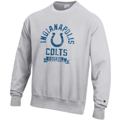 Indianapolis Colts Champion Reverse Weave Fleece Pullover Sweatshirt Heather Gray
