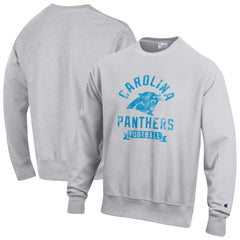 Carolina Panthers Champion Reverse Weave Fleece Pullover Sweatshirt Heather Gray
