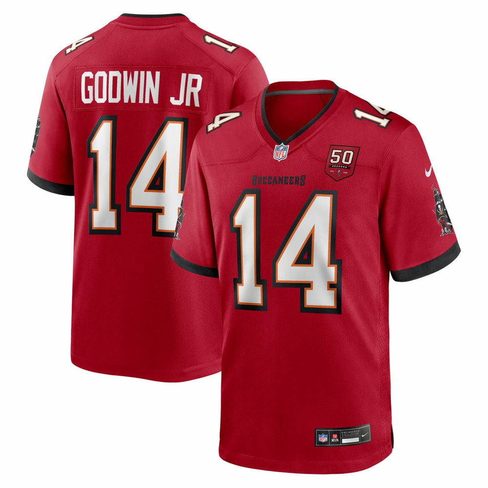 NFL Chris Godwin Jr. Tampa Bay Buccaneers 50th Season Team Game Jersey - Red