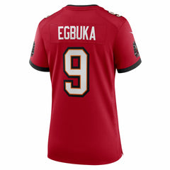 NFL Emeka Egbuka Tampa Bay Buccaneers Women's 50th Season Team Game Jersey - Red