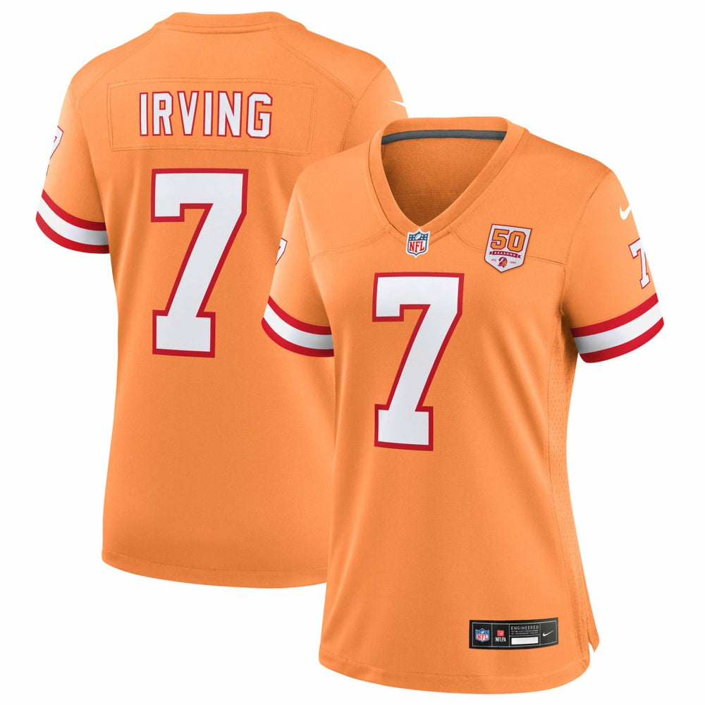 NFL Bucky Irving Tampa Bay Buccaneers Women's 50th Season Game Jersey - Creamsicle