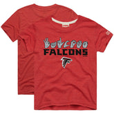 Atlanta Falcons Homage Youth Love Sign x ASL 2.0 Tri-Blend T-Shirt Red