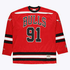 NBA Dennis Rodman Chicago Bulls Big & Tall NBA Hockey Jersey - Red
