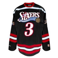 NBA Allen Iverson Philadelphia 76ers Big & Tall NBA Hockey Jersey - Black