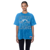 Detroit Lions New Era Women's Throwback Oversized T-Shirt Blue