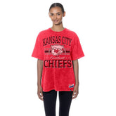 Kansas City Chiefs New Era Women's Throwback Oversized T-Shirt Red