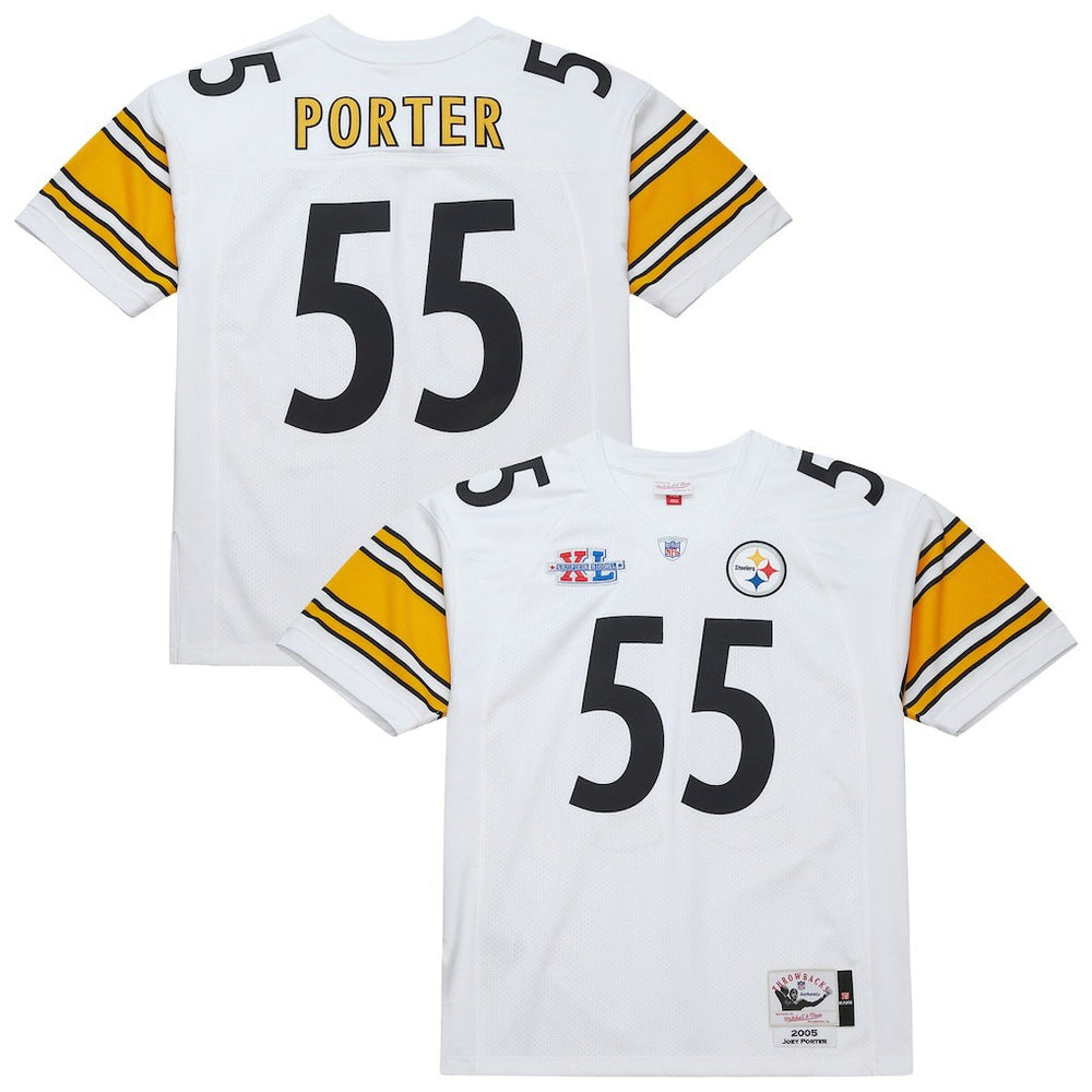 NFL Joey Porter Pittsburgh Steelers 2005 Authentic Throwback Retired Player Jersey - White discount