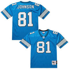 NFL Calvin Johnson Detroit Lions 2007 Authentic Throwback Retired Player Jersey - Blue for sale