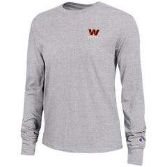 Washington Commanders Champion Women's Core Long-Sleeve T-Shirt Heather Gray
