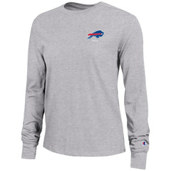 Buffalo Bills Champion Women's Core Long-Sleeve T-Shirt Heather Gray