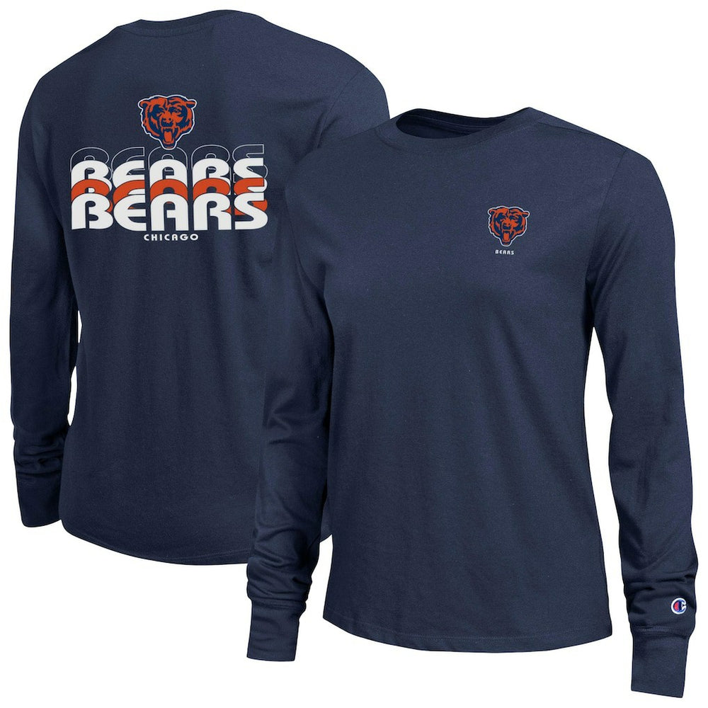 Chicago Bears Champion Women's Core Long-Sleeve T-Shirt Navy