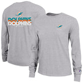 Miami Dolphins Champion Women's Core Long-Sleeve T-Shirt Heather Gray