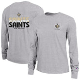 New Orleans Saints Champion Women's Core Long-Sleeve T-Shirt Heather Gray