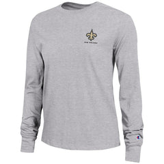 New Orleans Saints Champion Women's Core Long-Sleeve T-Shirt Heather Gray