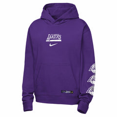 Los Angeles Lakers Youth Courtside Club Premiere Hoodie Purple