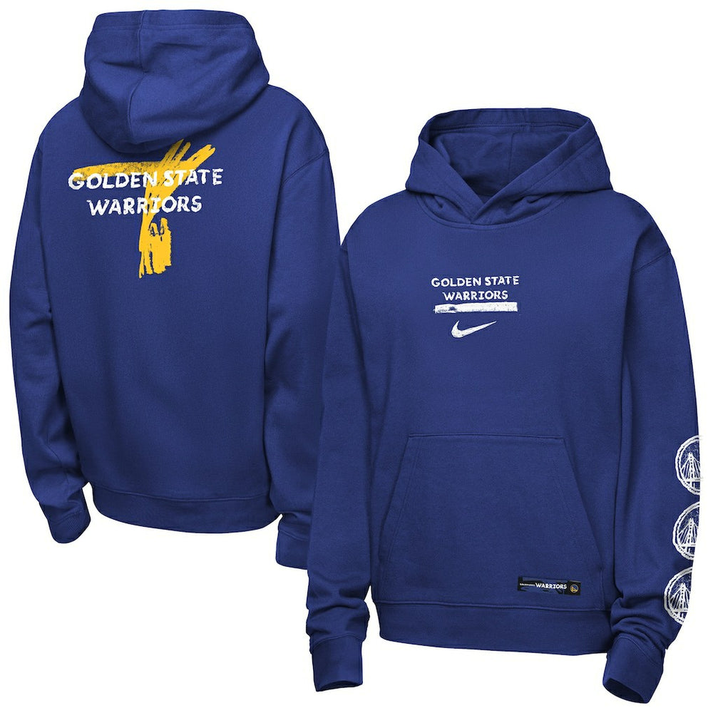 Golden State Warriors Youth Courtside Club Premiere Hoodie Royal