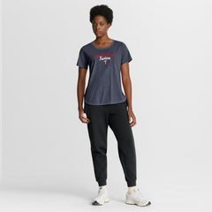 Minnesota Twins Nike Women's Arched Tri-Blend T-Shirt - Heather Navy T-shirts