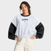 San Francisco Giants Nike Women's Oversized High Hip Fleece Sweatshirt - White/Black Sweatshirts