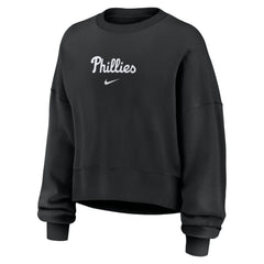 Philadelphia Phillies Nike Women's Oversized Primetime Sweatshirt - Black Sweatshirts