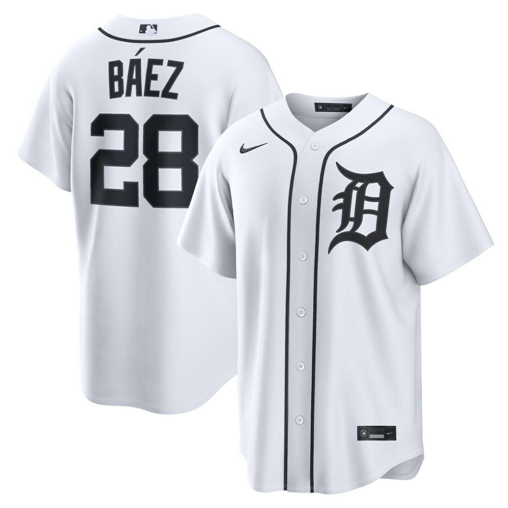 MLB Javier B¨¢ez Detroit Tigers Nike Home Replica Jersey - White