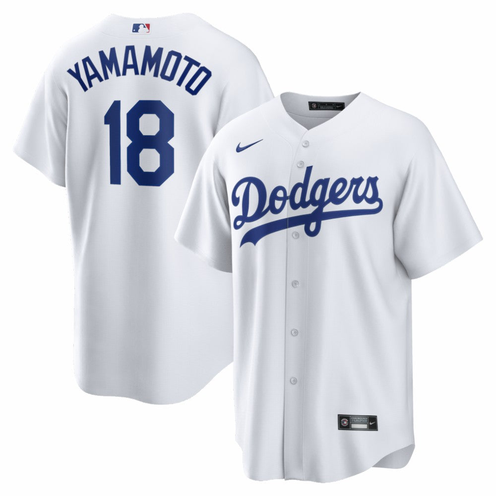 MLB Yoshinobu Yamamoto Los Angeles Dodgers Nike Home Replica Jersey - White
