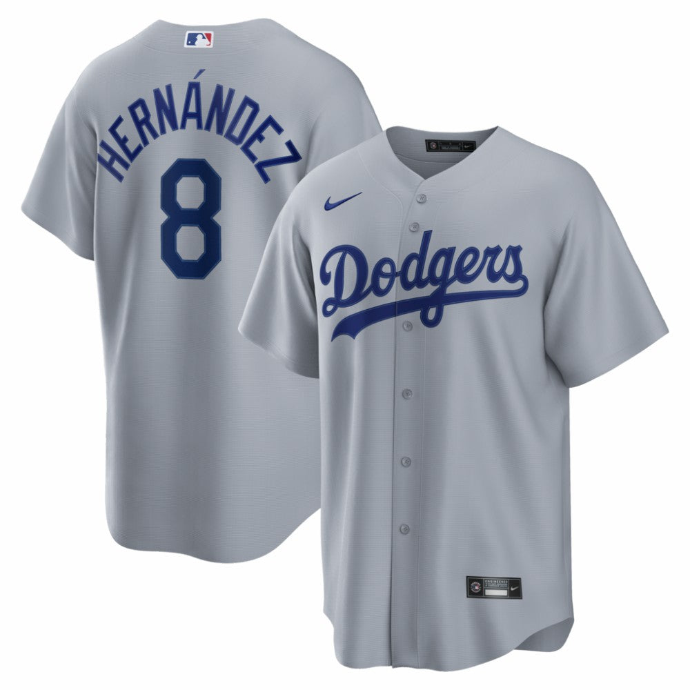 MLB Enrique Hern¨¢ndez Los Angeles Dodgers Nike Road Replica Jersey - Gray
