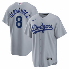 MLB Enrique Hern¨¢ndez Los Angeles Dodgers Nike Road Replica Jersey - Gray