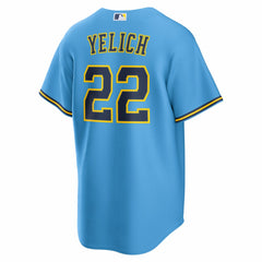 Christian Yelich Milwaukee Brewers Nike Road Replica Jersey - Light Blue Jerseys
