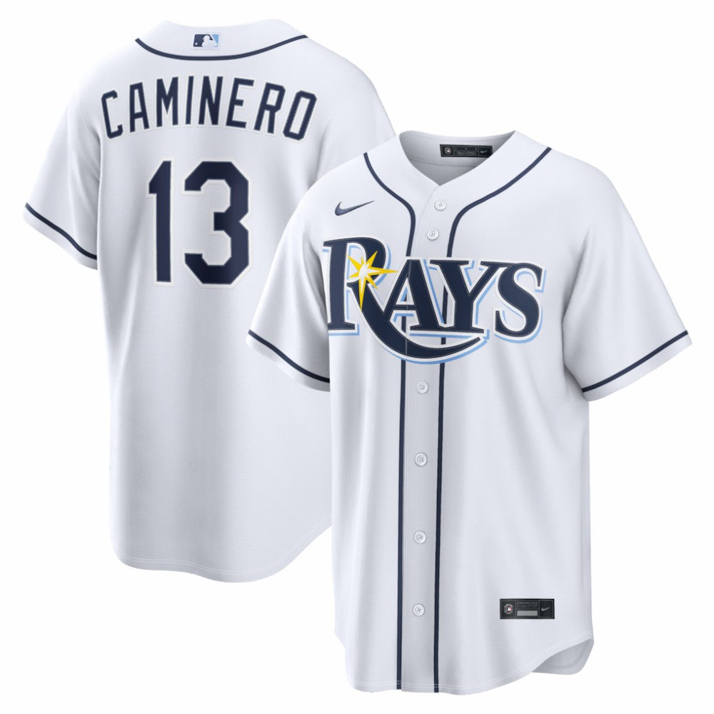 Junior Caminero Tampa Bay Rays Nike Home Replica Jersey - White Jerseys