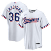 MLB Wyatt Langford Texas Rangers Nike Home Replica Jersey - White