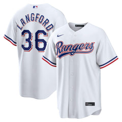 MLB Wyatt Langford Texas Rangers Nike Home Replica Jersey - White