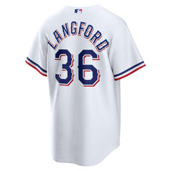 MLB Wyatt Langford Texas Rangers Nike Home Replica Jersey - White