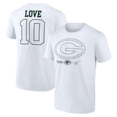 Jordan Love Green Bay Packers Tonal Name & Number T-Shirt White
