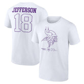 Justin Jefferson Minnesota Vikings Tonal Name & Number T-Shirt White