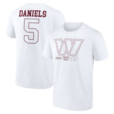 Jayden Daniels Washington Commanders Tonal Name & Number T-Shirt White