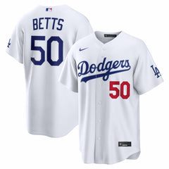 MLB Mookie Betts Los Angeles Dodgers Nike Home Stadium Jersey - White