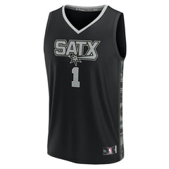 NBA Victor Wembanyama San Antonio Spurs Fast Break Replica Player Jersey - Statement Edition - Black