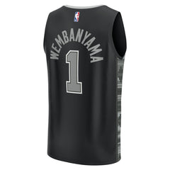 NBA Victor Wembanyama San Antonio Spurs Fast Break Replica Player Jersey - Statement Edition - Black