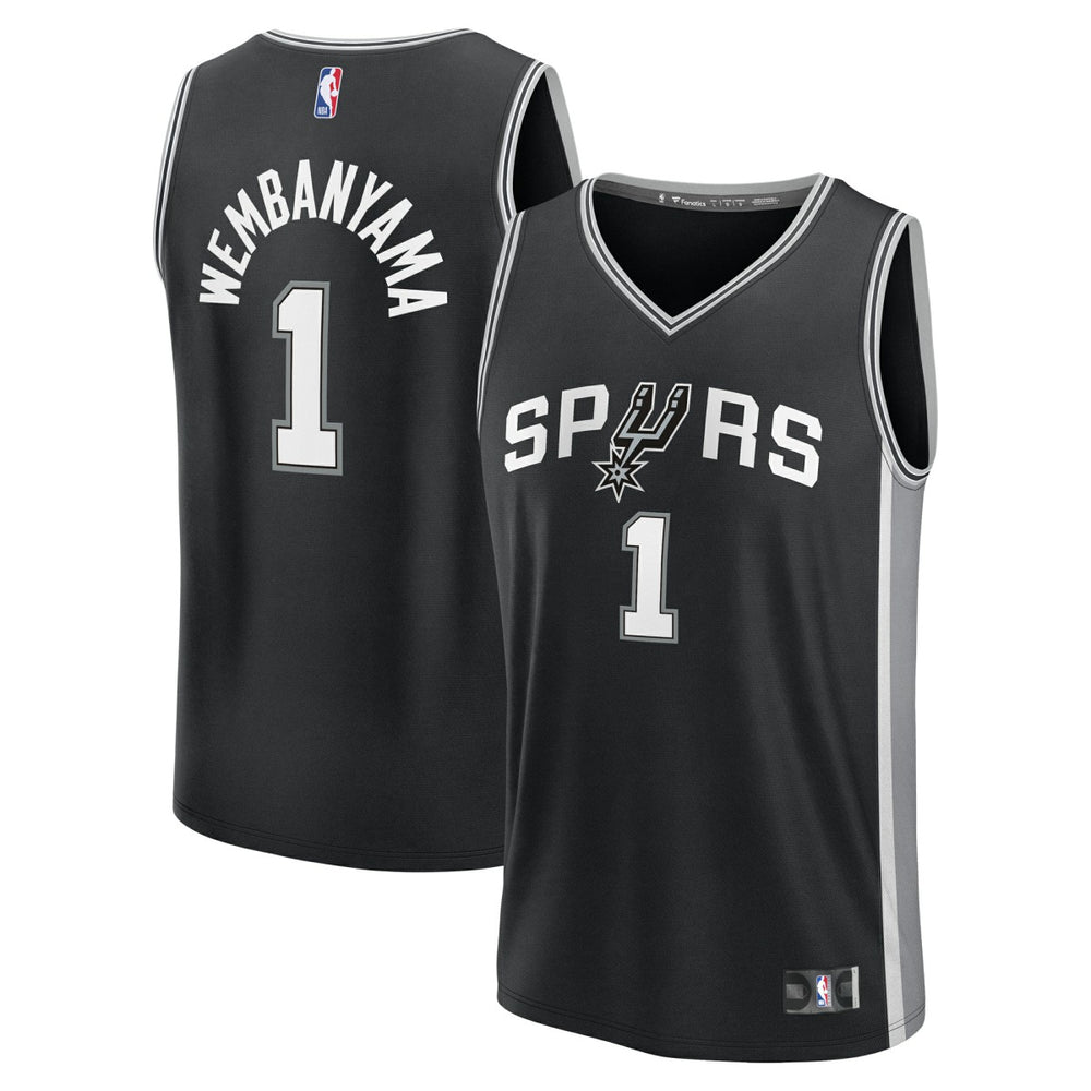 NBA Victor Wembanyama San Antonio Spurs Youth Fast Break Replica Player Jersey - Icon Edition - Black