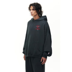 Chicago Bulls Unisex Miracle Academy x NBA Collection Vintage Sunfade Hoodie Heather Black