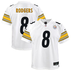 Aaron Rodgers Pittsburgh Steelers Youth Game Jersey – White