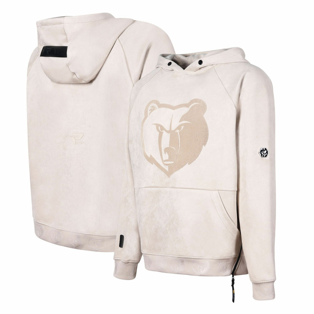 Memphis Grizzlies Protege Eco-Friendly Functional Suede Fashion Tonal Hoodie Cream