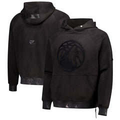 Minnesota Timberwolves Protege Eco-Friendly Functional Suede Fashion Tonal Hoodie Black