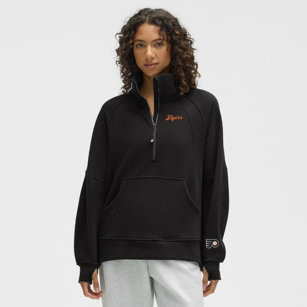 NHL Philadelphia Flyers lululemon Women's Long Scuba Oversized Half-Zip Funnel Neck - Black