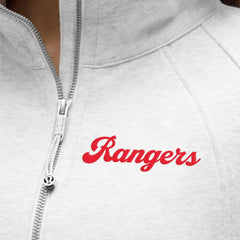 NHL New York Rangers lululemon Women's Long Scuba Oversized Half-Zip Funnel Neck - Heathered Core Ultra Light Grey
