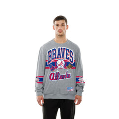 Atlanta Braves New Era Sport Classics Sweatshirt - Gray Sweatshirts